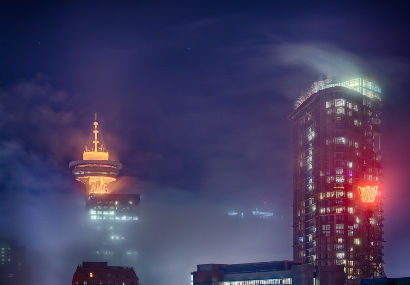 Fog occupied Vancouver